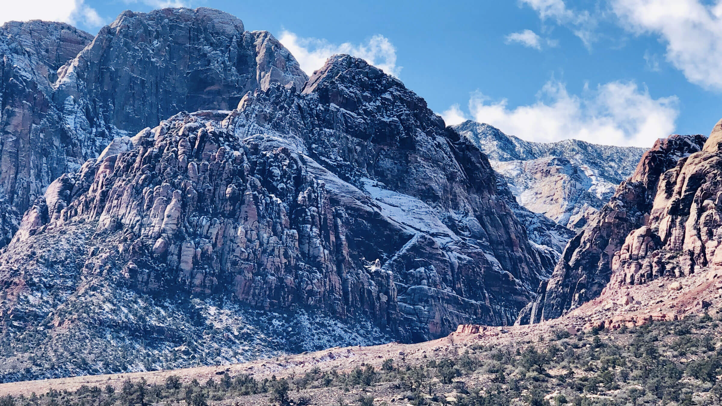 Snowy Red Rock Canyon