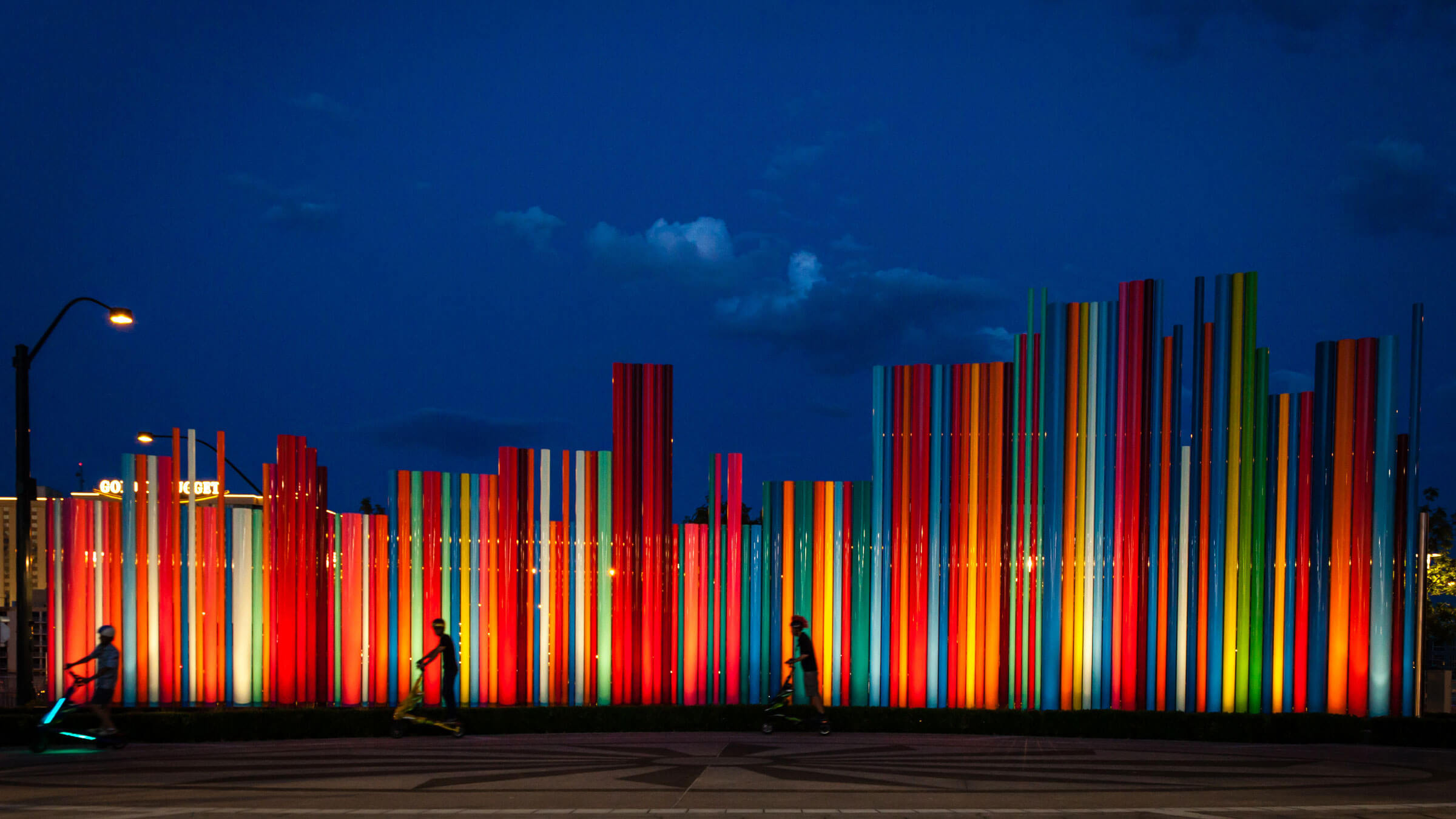 Colorful bars in front of The Smith Center in Las Vegas