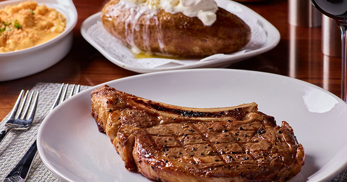 Redwood Steakhouse steak and sides