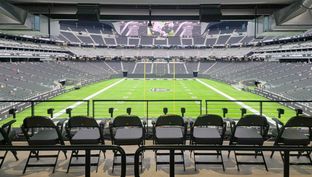 Allegiant Stadium interior - field view