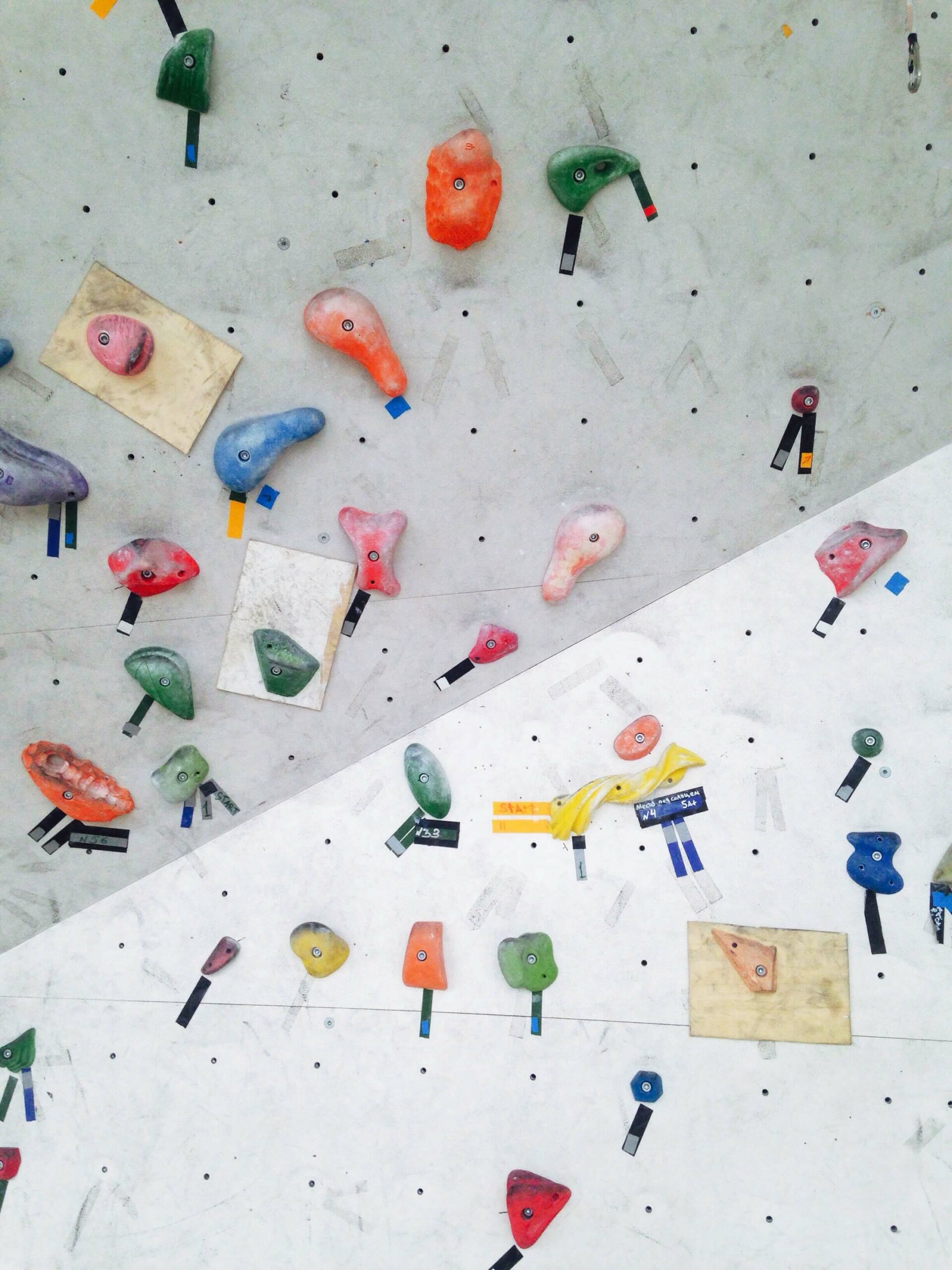 Indoor rock climbing wall