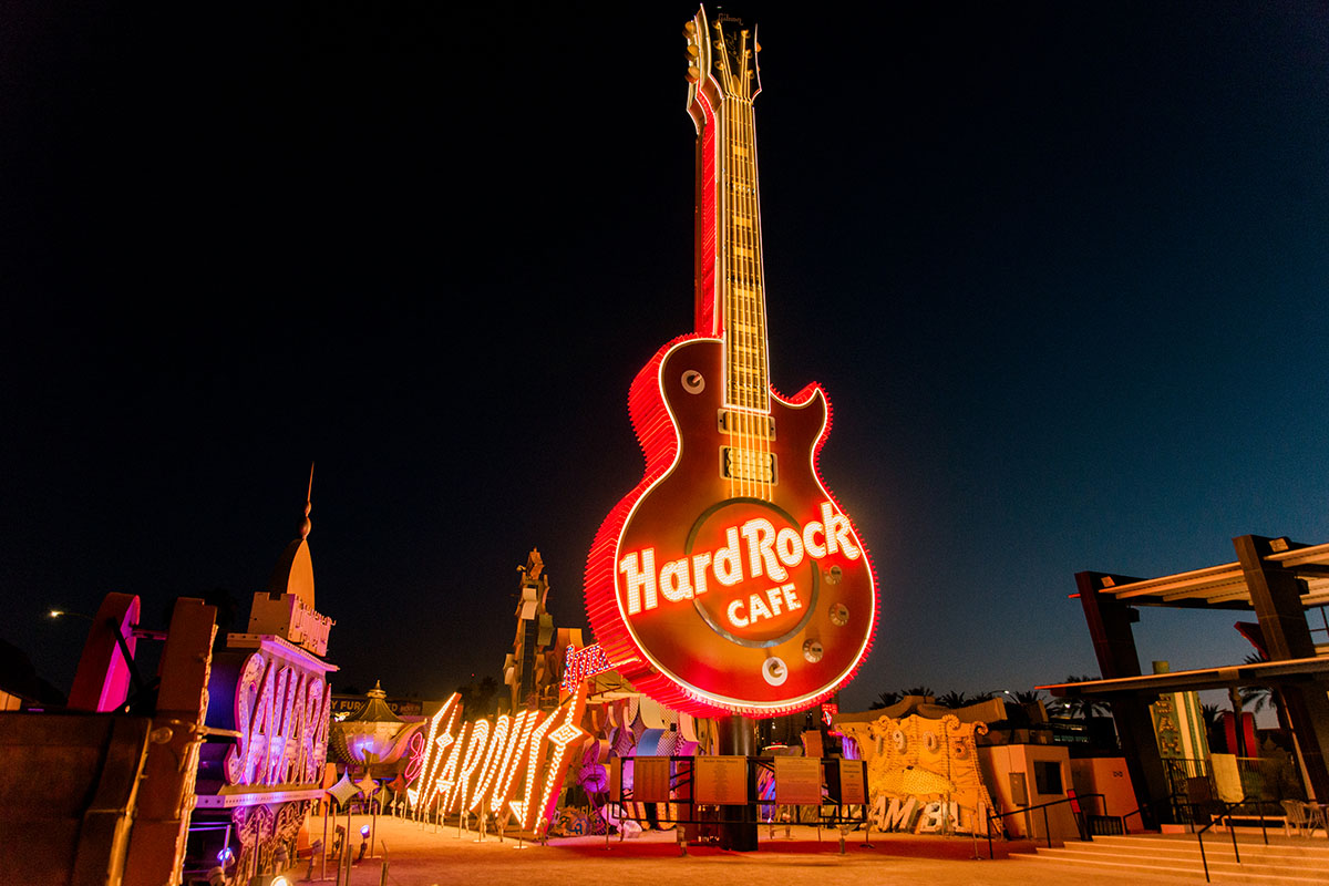 Hard Rock Cafe sign at Neon Museum